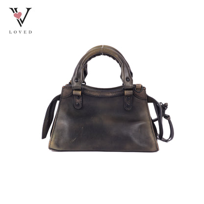 Calfskin Black Hardware Mini Neo Classic City Bag