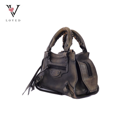 Calfskin Black Hardware Mini Neo Classic City Bag