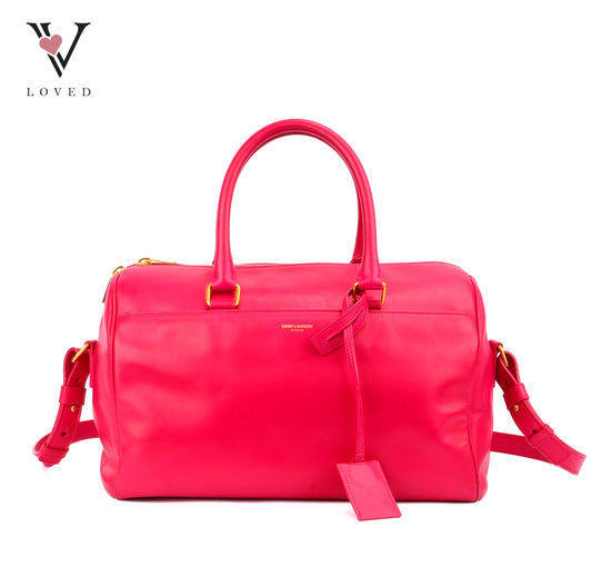 Yves Saint Laurent Duffle Bag In Hot Pink Leather