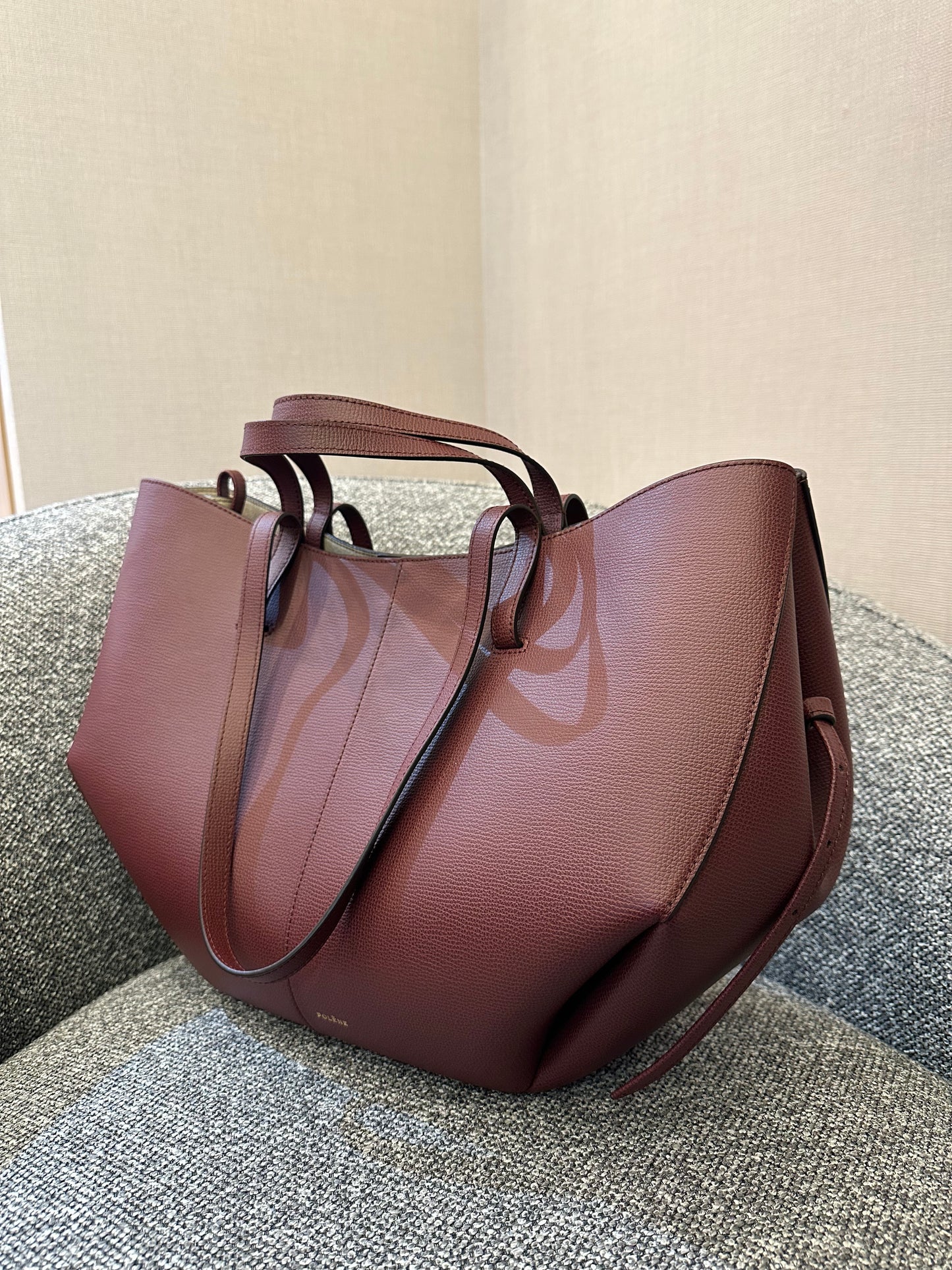 Polène Cyme in Burgundy Leather