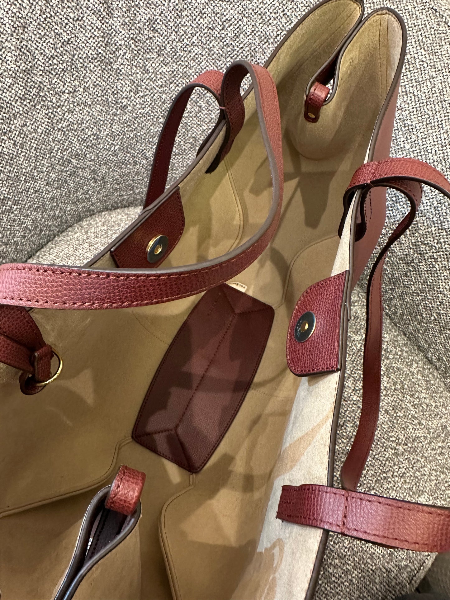 Polène Cyme in Burgundy Leather