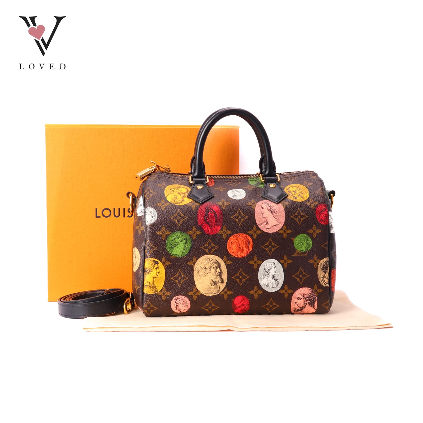 Louis Vuitton X Fornasetti Monogram Cameo Speedy Bandouliere 25 Handbag