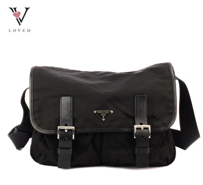 Prada Black Tessuto Messenger Bag