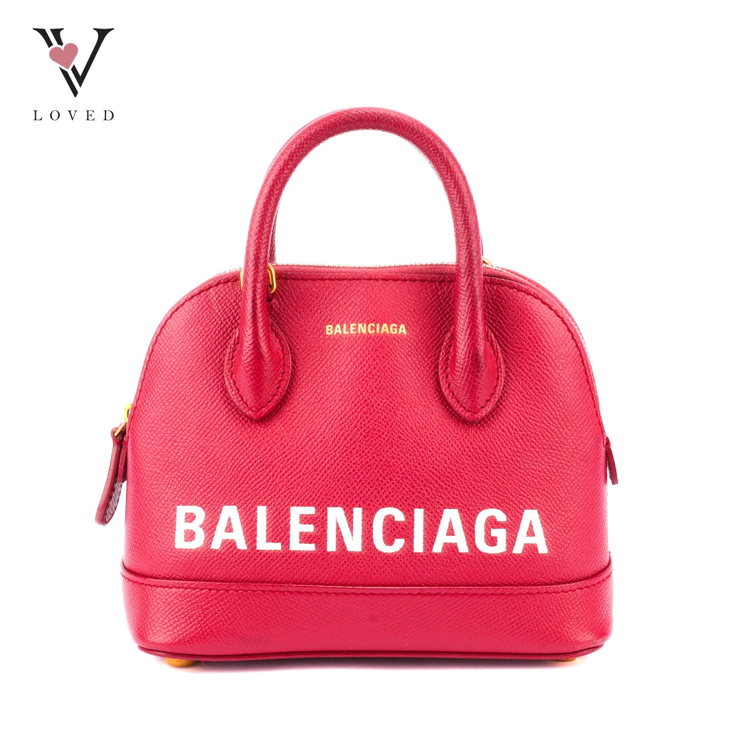Balenciaga Ville Top Handle Handbag in Burgundy
