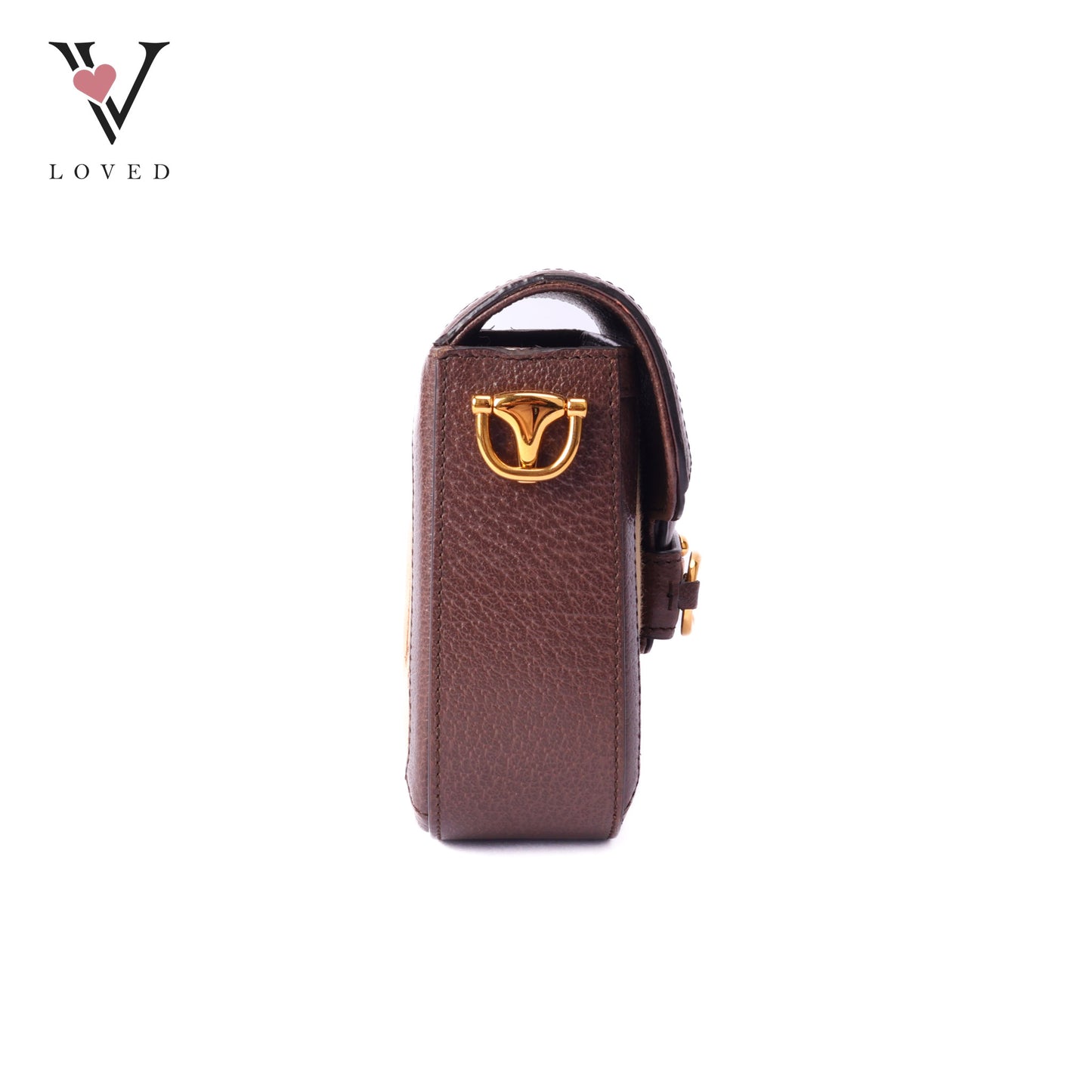 Horsebit 1955 Shoulder Bag Brown Canvas