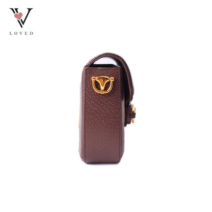 Horsebit 1955 Shoulder Bag Brown Canvas