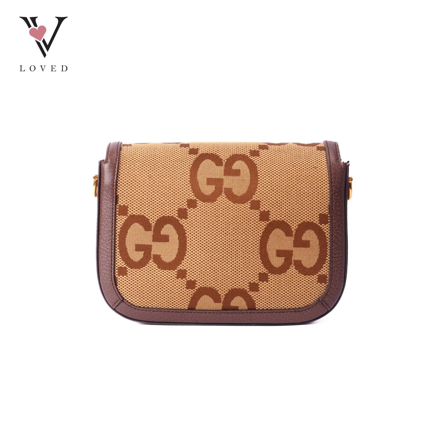 Horsebit 1955 Shoulder Bag Brown Canvas