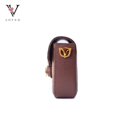 Horsebit 1955 Shoulder Bag Brown Canvas