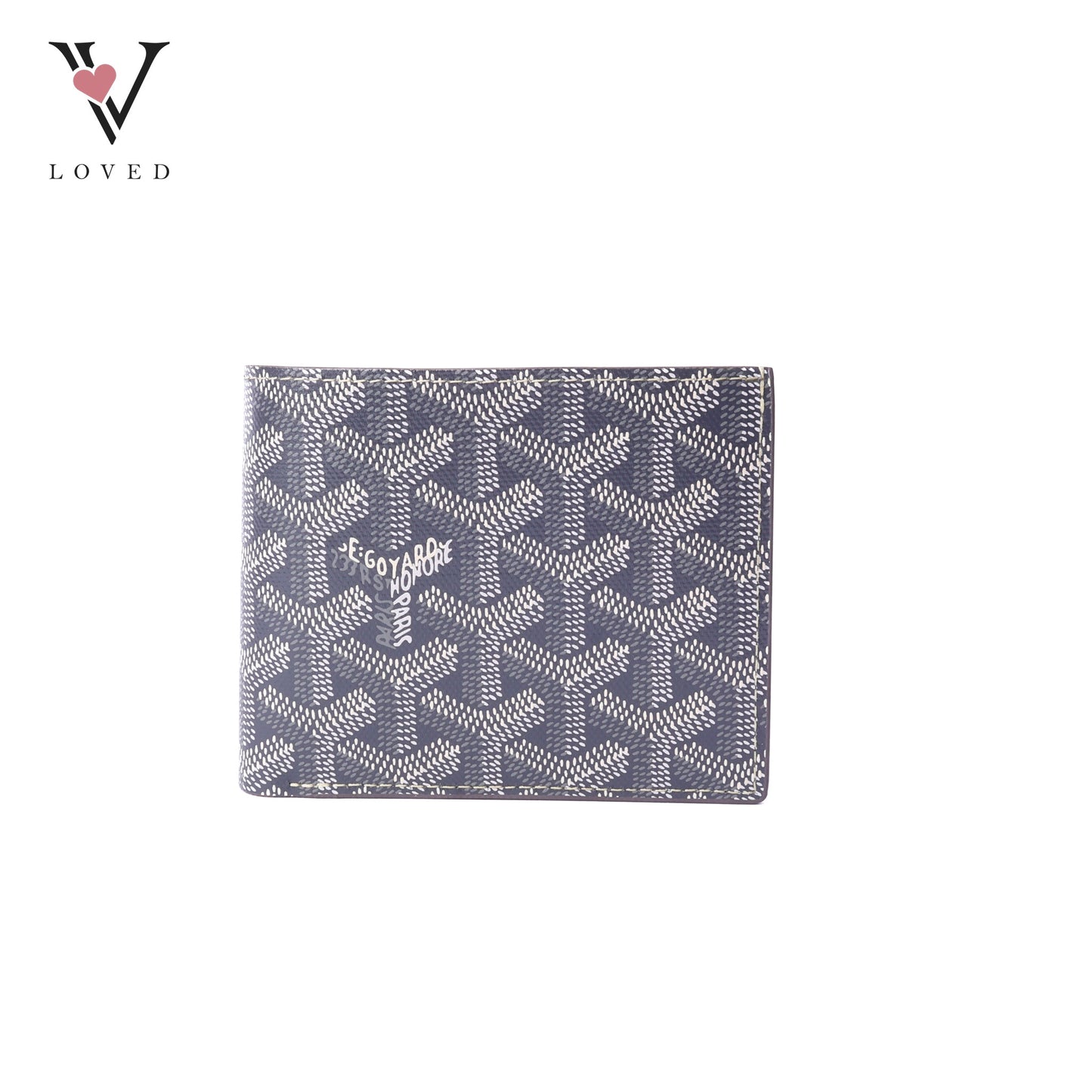 Victoire Wallet In Grey Leather Canvas