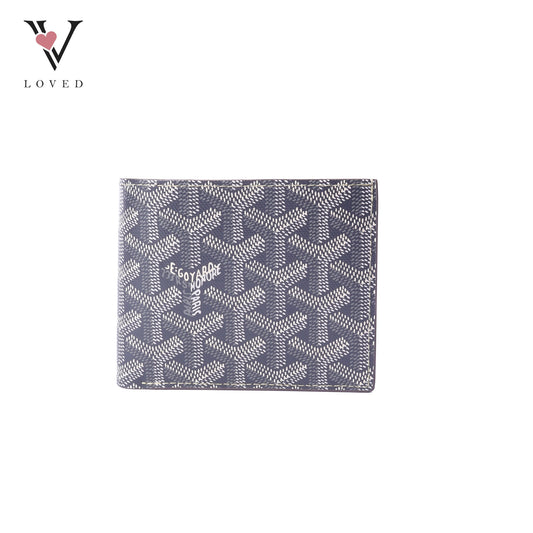 Victoire Wallet In Grey Leather Canvas