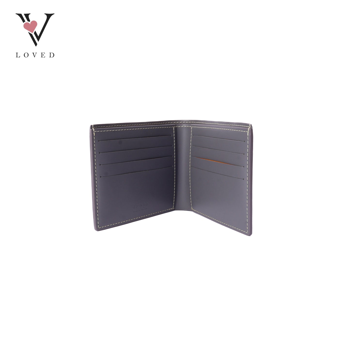Victoire Wallet In Grey Leather Canvas