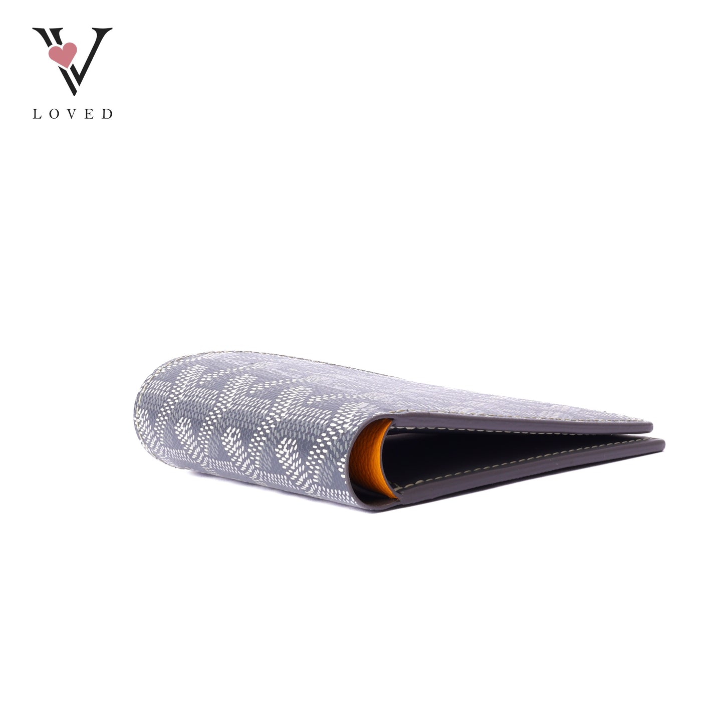 Victoire Wallet In Grey Leather Canvas