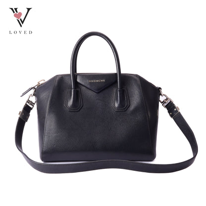Antigona small bag in black calfskin leather