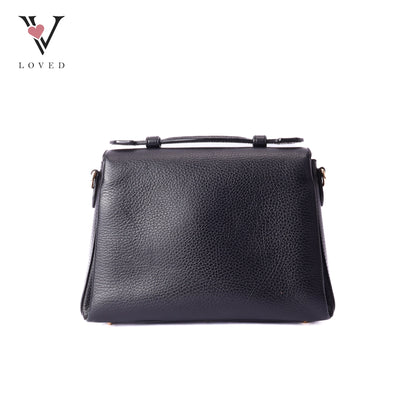 Gucci dollar interlocking GG shoulder bag in black leather