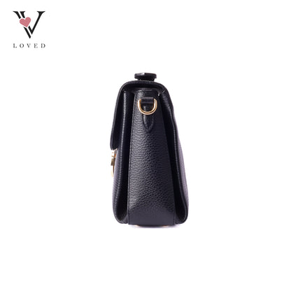 Gucci dollar interlocking GG shoulder bag in black leather