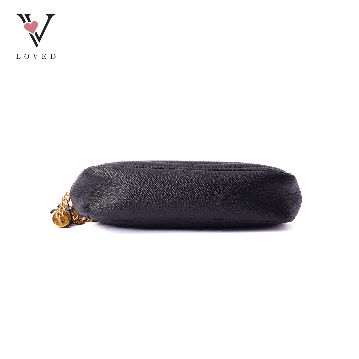 Yves Saint Laurent mini lou camera bag in black quilted calfskin leather