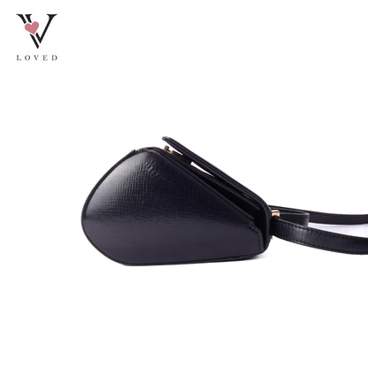 Givenchy pandora box mini crossbody bag in black grained leather