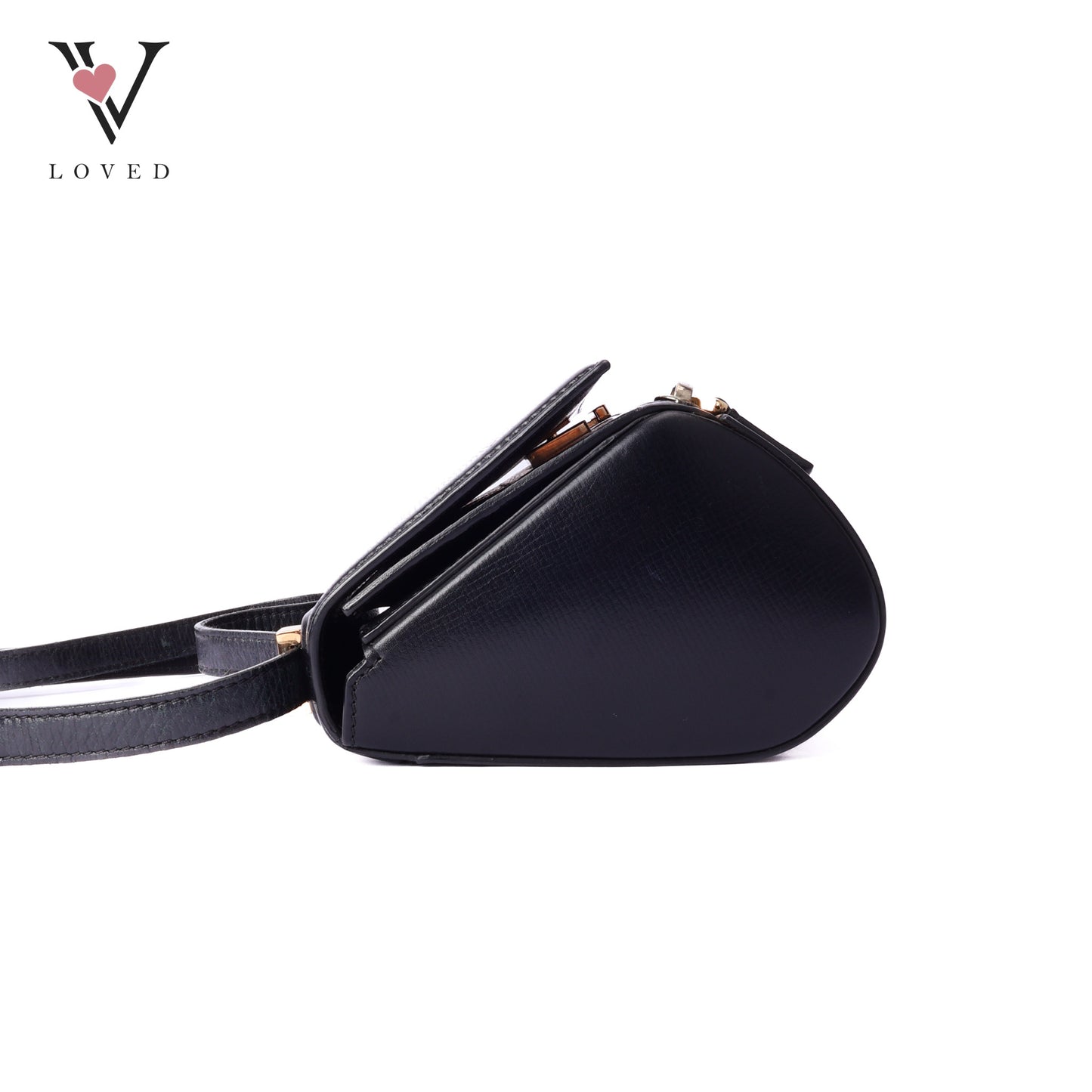 Givenchy pandora box mini crossbody bag in black grained leather