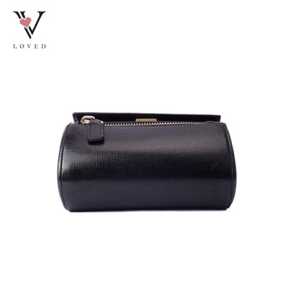 Givenchy pandora box mini crossbody bag in black grained leather