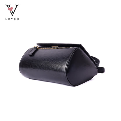 Givenchy pandora box mini crossbody bag in black grained leather