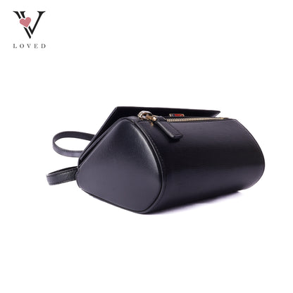 Givenchy pandora box mini crossbody bag in black grained leather