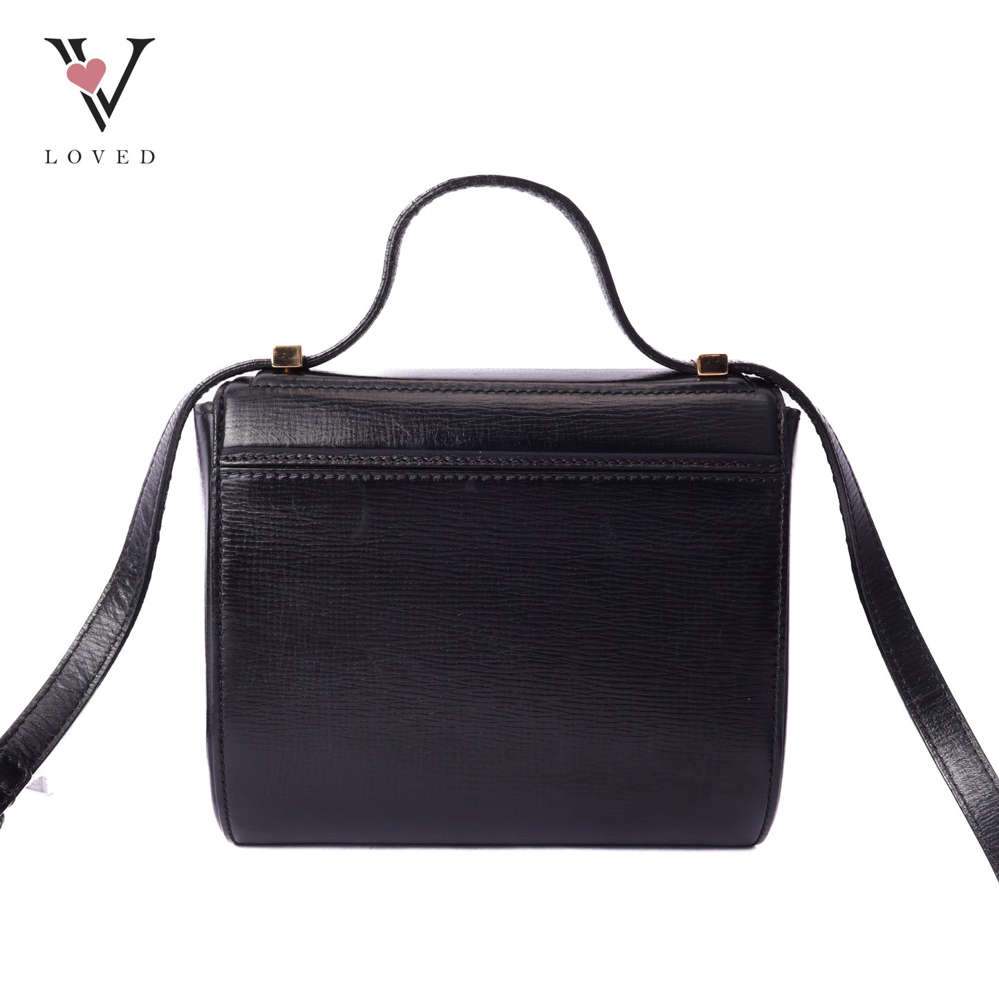 Givenchy pandora box mini crossbody bag in black grained leather