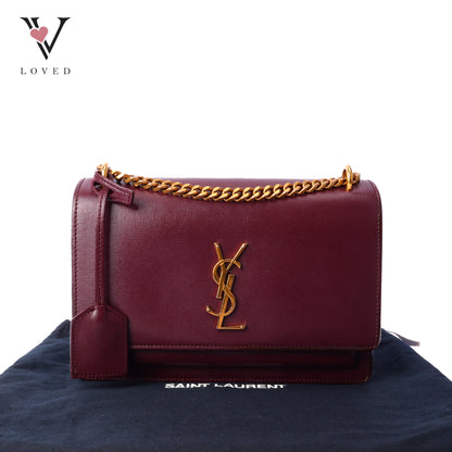 Sunset In Burgundy Calfskin Leather