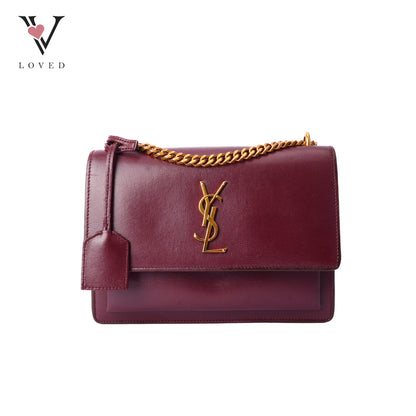 Sunset In Burgundy Calfskin Leather