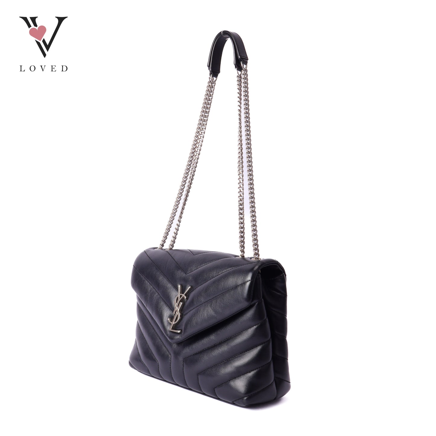 YSL Loulou in Black Calfskin and Y Quilted Monogram