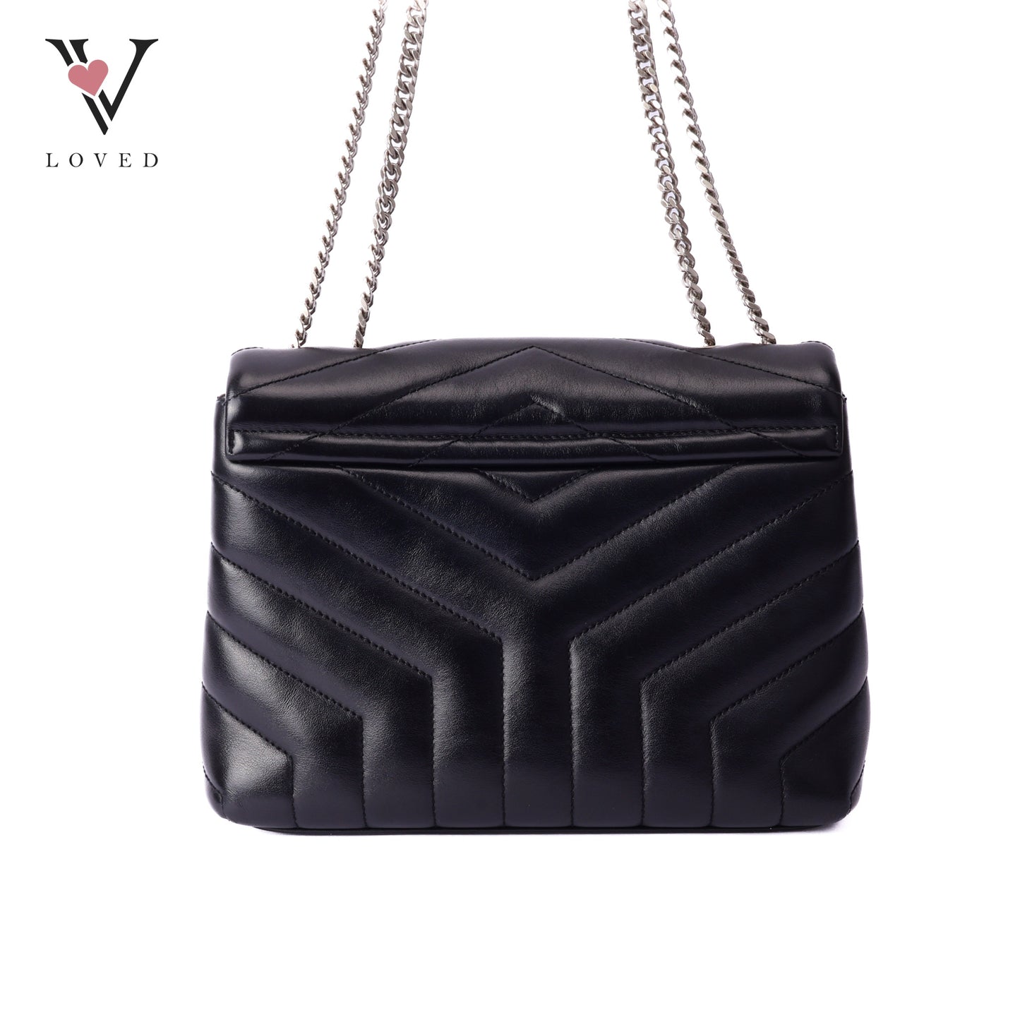 YSL Loulou in Black Calfskin and Y Quilted Monogram