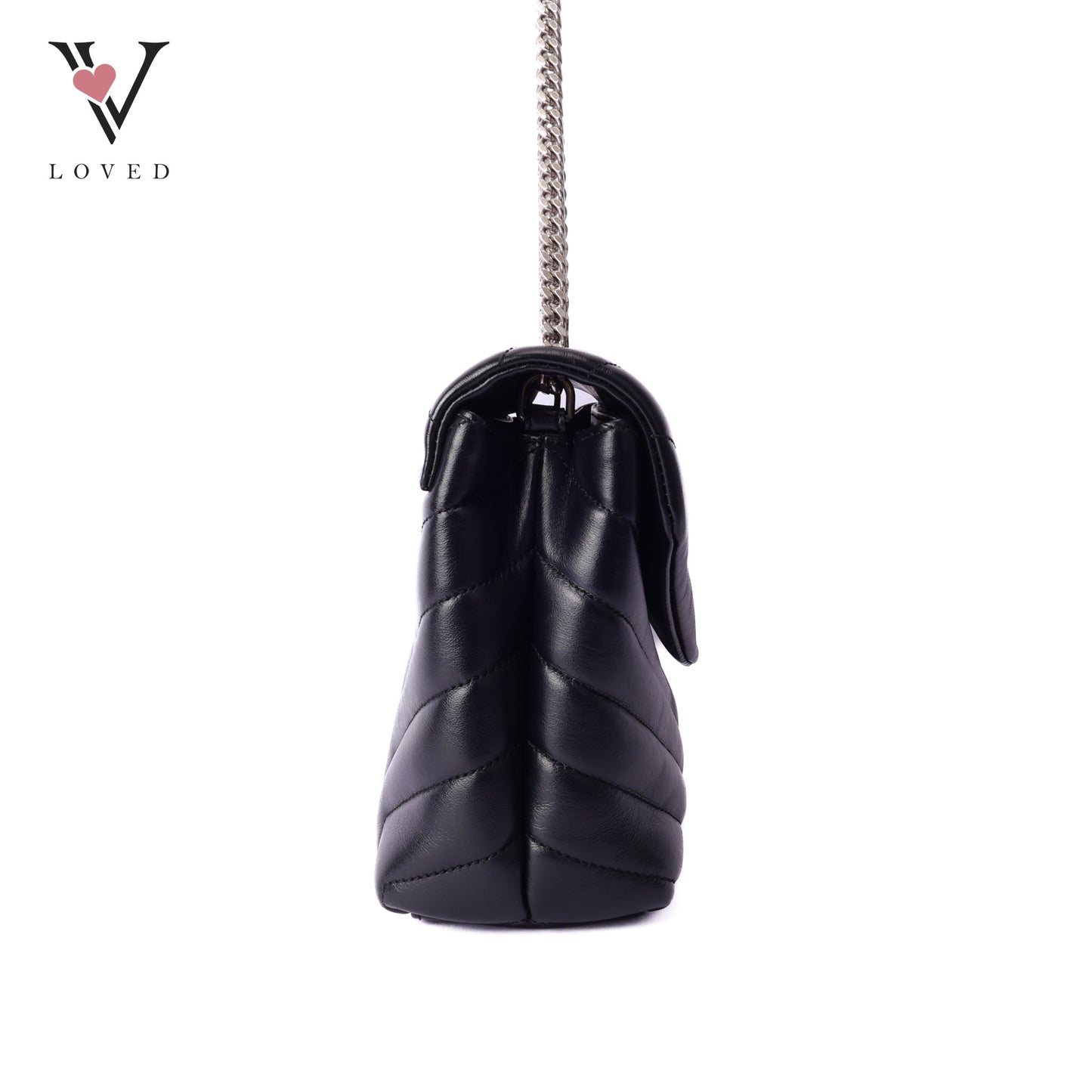 YSL Loulou in Black Calfskin and Y Quilted Monogram