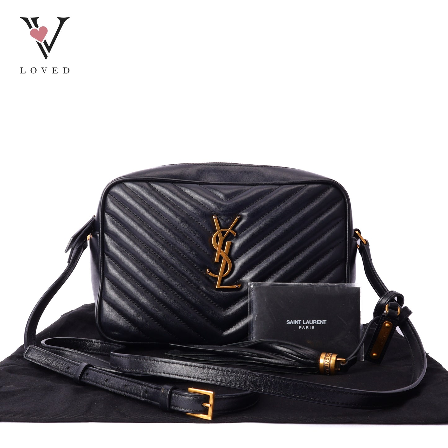 Lou Camera Bag In Black Quilted Leather