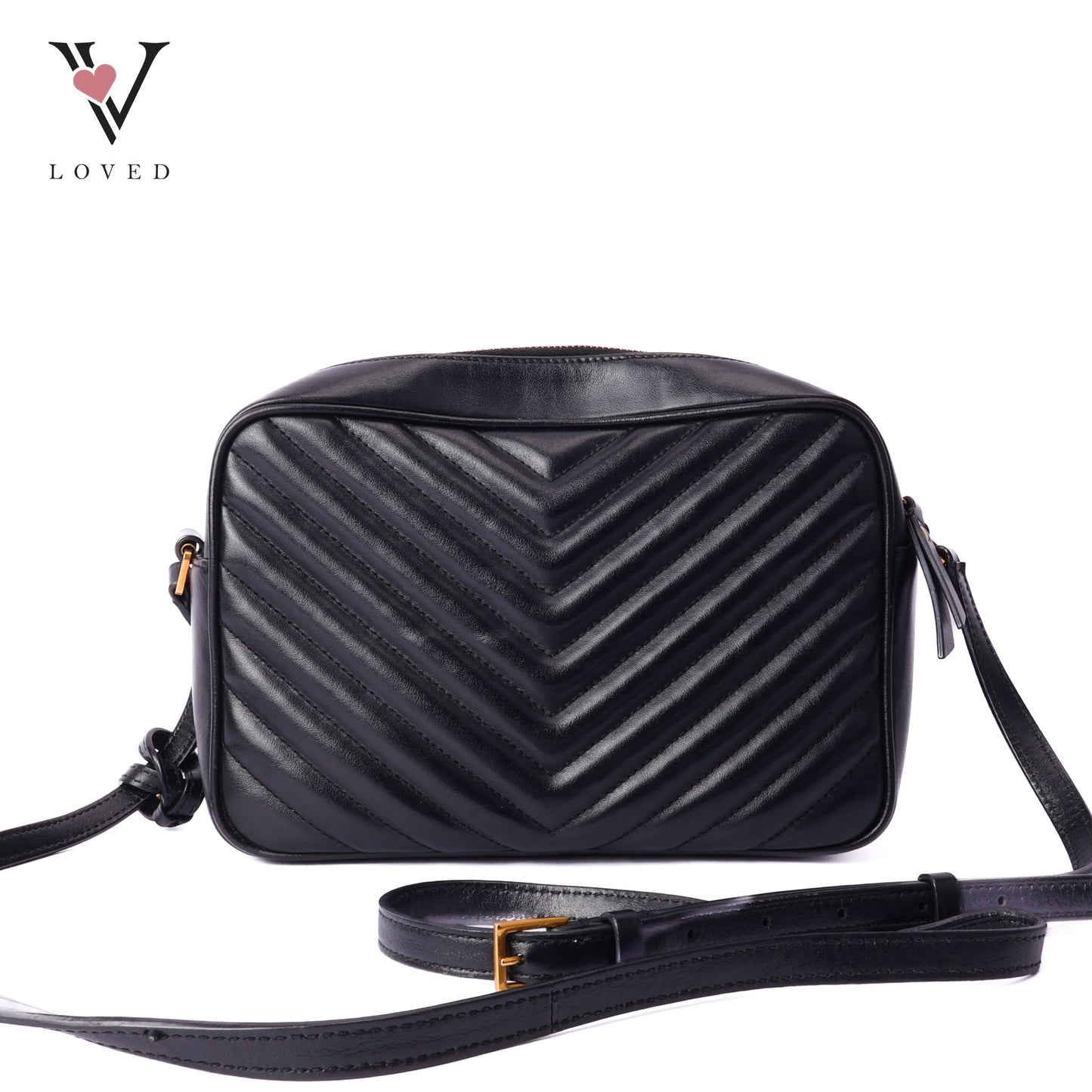Lou Camera Bag In Black Quilted Leather