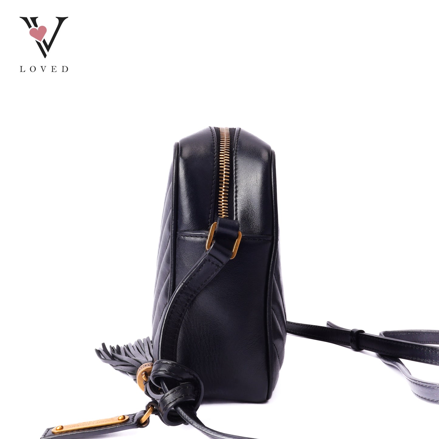 Lou Camera Bag In Black Quilted Leather