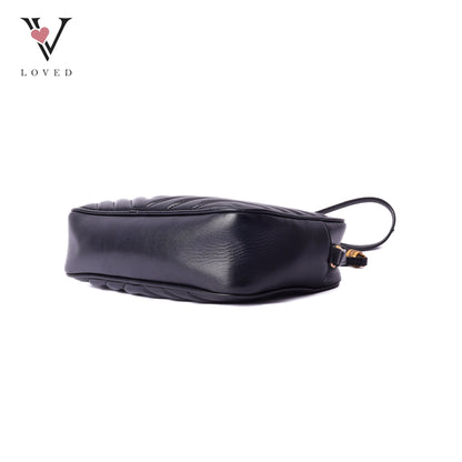 Lou Camera Bag In Black Quilted Leather