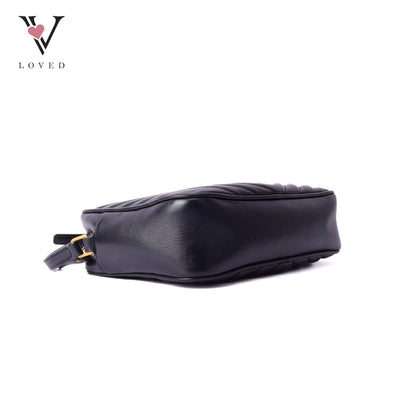 Lou Camera Bag In Black Quilted Leather