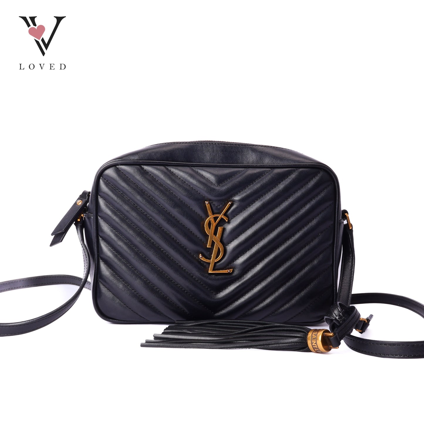 Lou Camera Bag In Black Quilted Leather