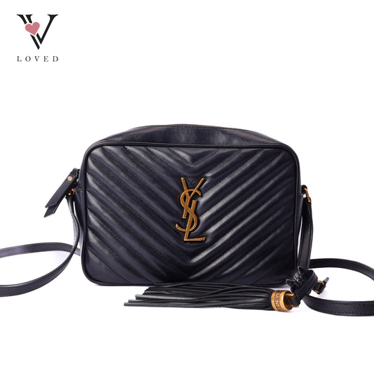 Lou Camera Bag In Black Quilted Leather