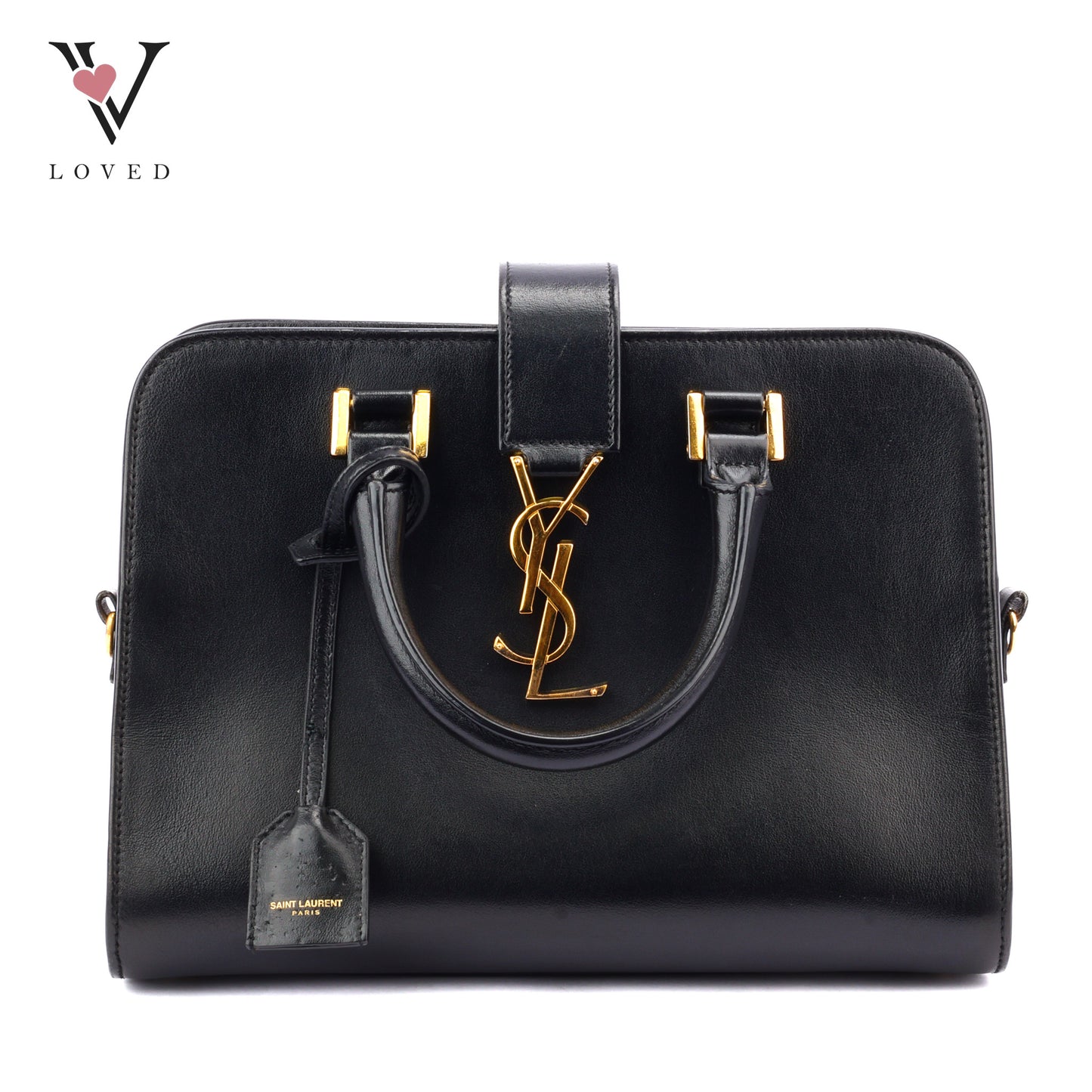 Yves Saint Laurent Baby Cabas in Black Leather