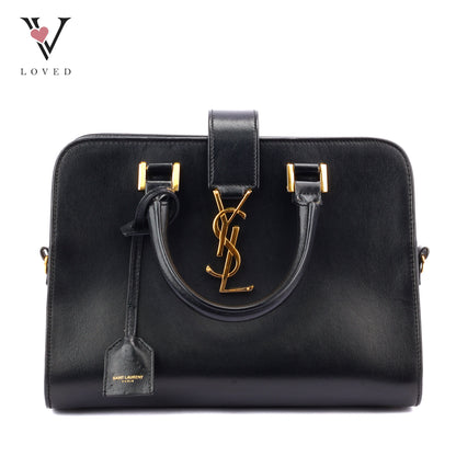 Yves Saint Laurent Baby Cabas in Black Leather