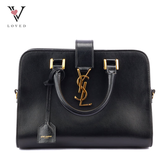 Yves Saint Laurent Baby Cabas in Black Leather