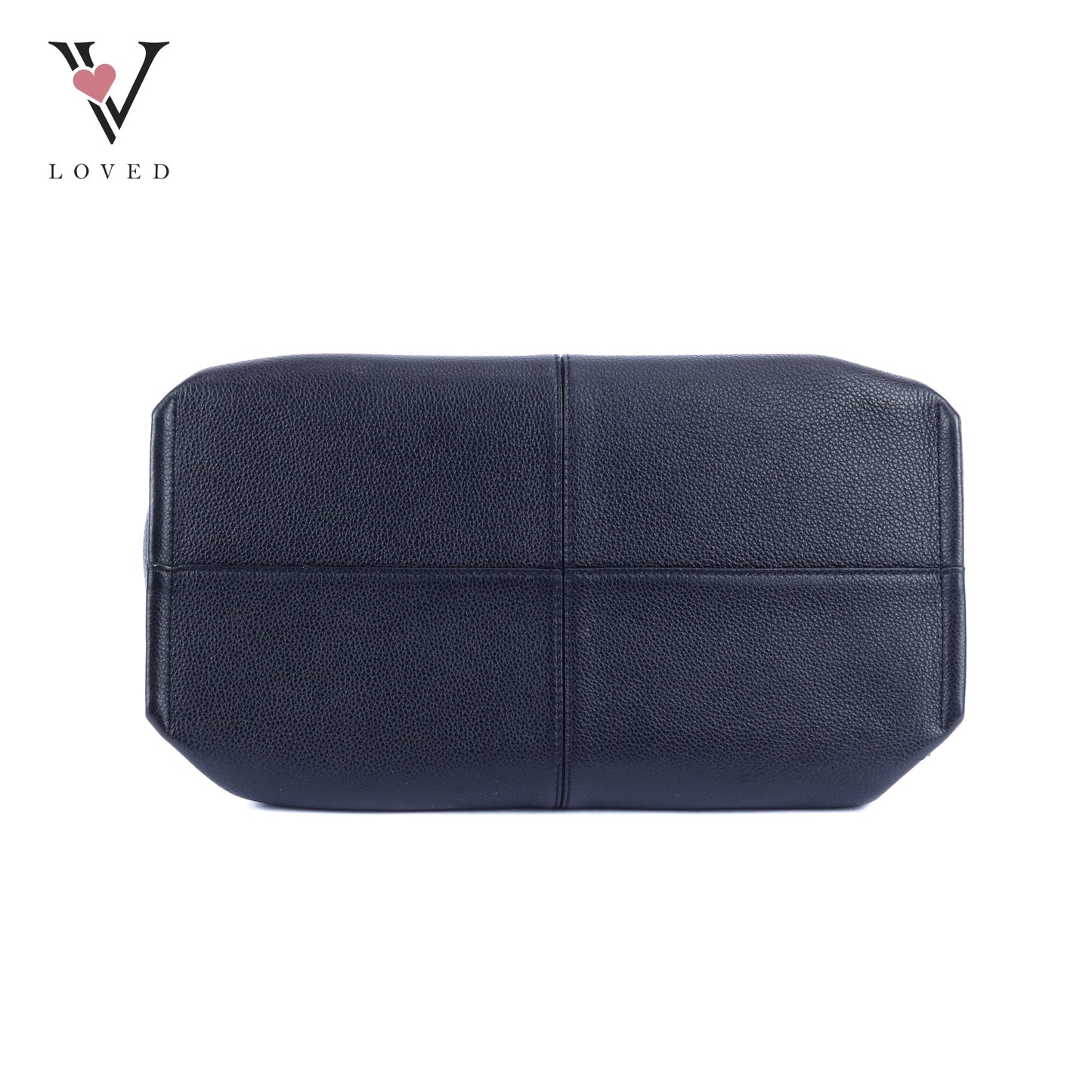 Polene Numero Neuf in Black Textured Calf Leather