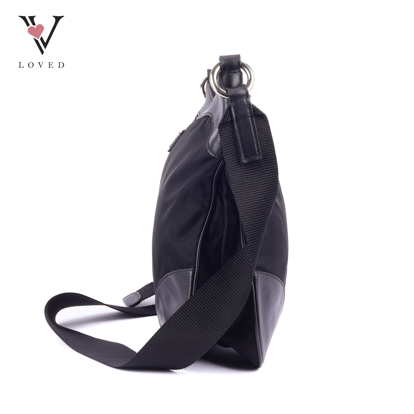 Prada Crossbody bag in Black Leather and Tessuto Nylon