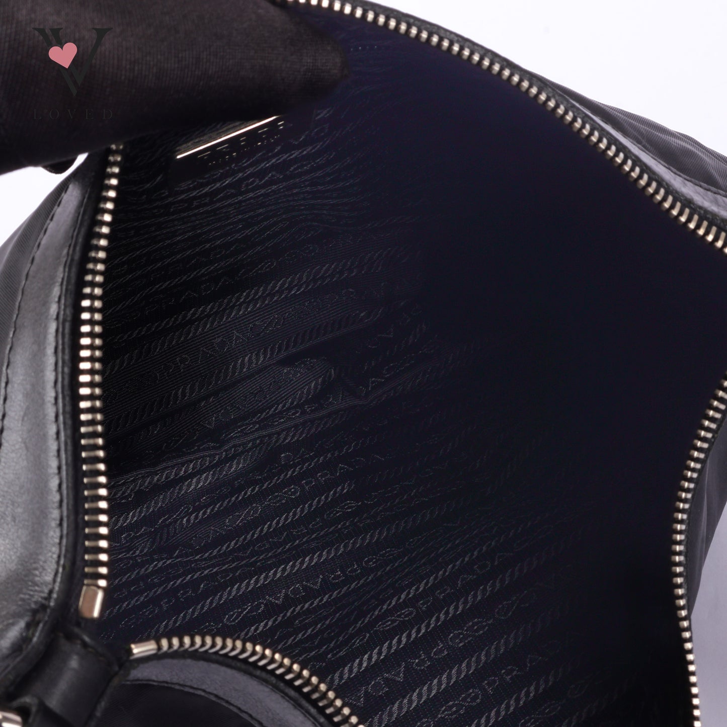 Prada Crossbody bag in Black Leather and Tessuto Nylon