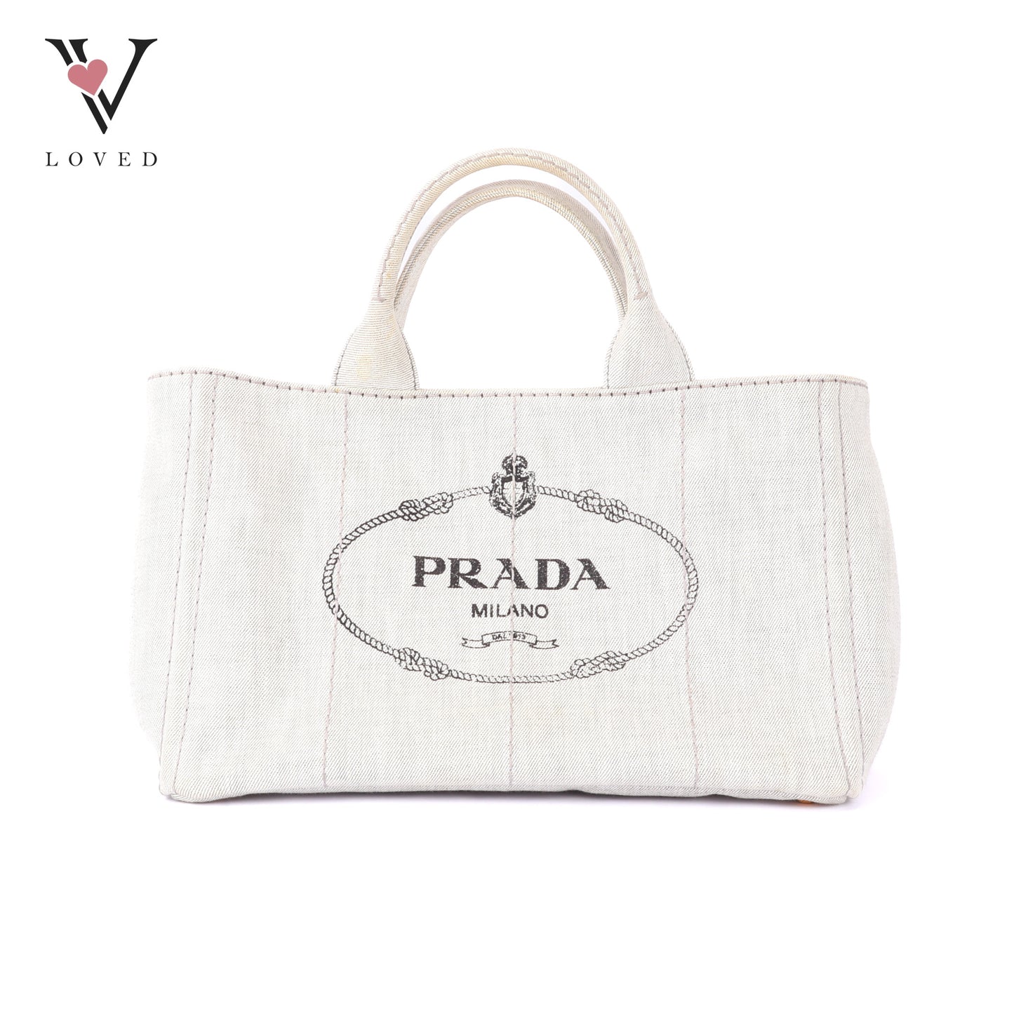Prada Canapa in Bianco Denim Canvas