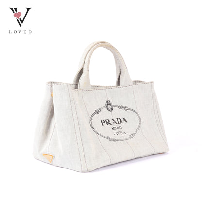 Prada Canapa in Bianco Denim Canvas