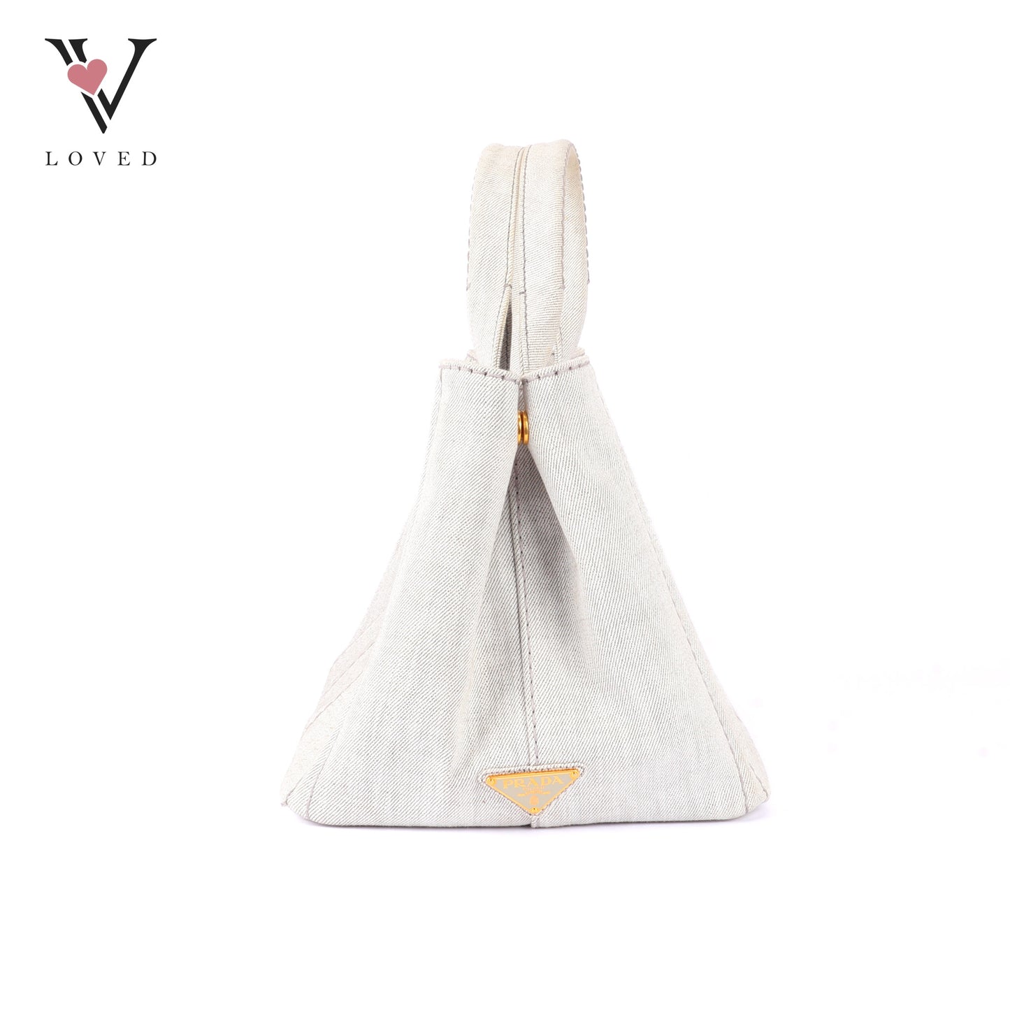 Prada Canapa in Bianco Denim Canvas