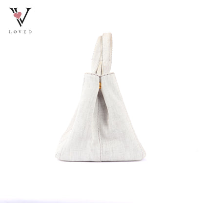 Prada Canapa in Bianco Denim Canvas