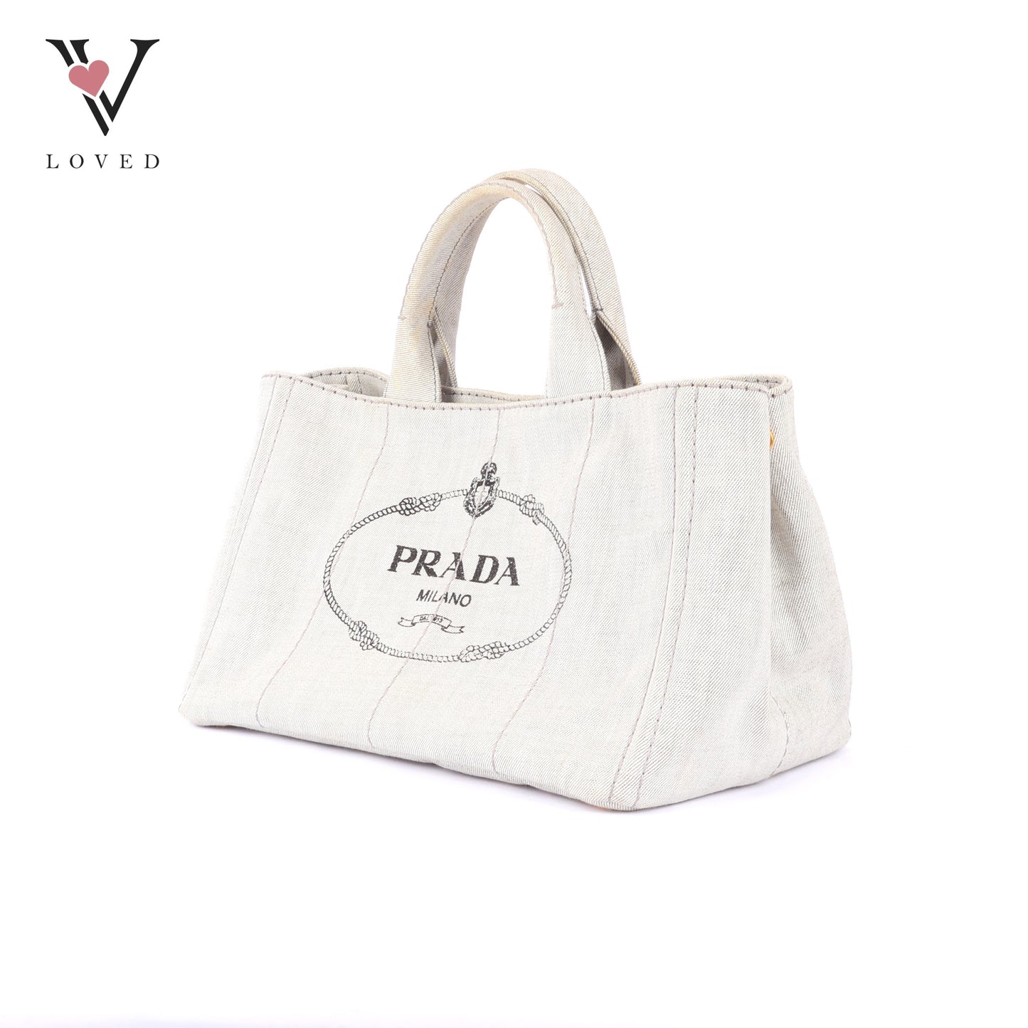 Prada Canapa in Bianco Denim Canvas