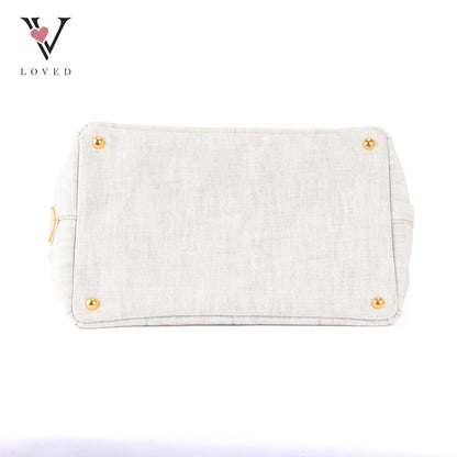 Prada Canapa in Bianco Denim Canvas